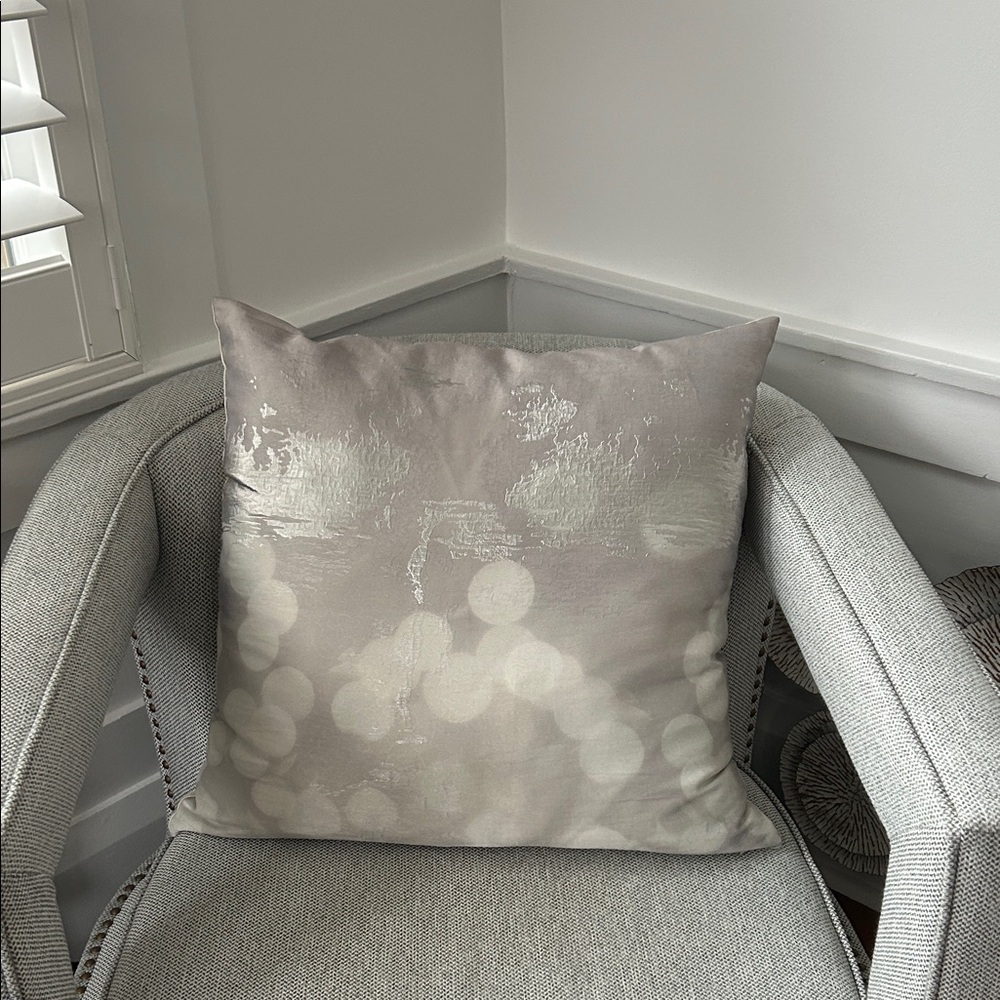 West Elm Gray and Silver Pillow Covers